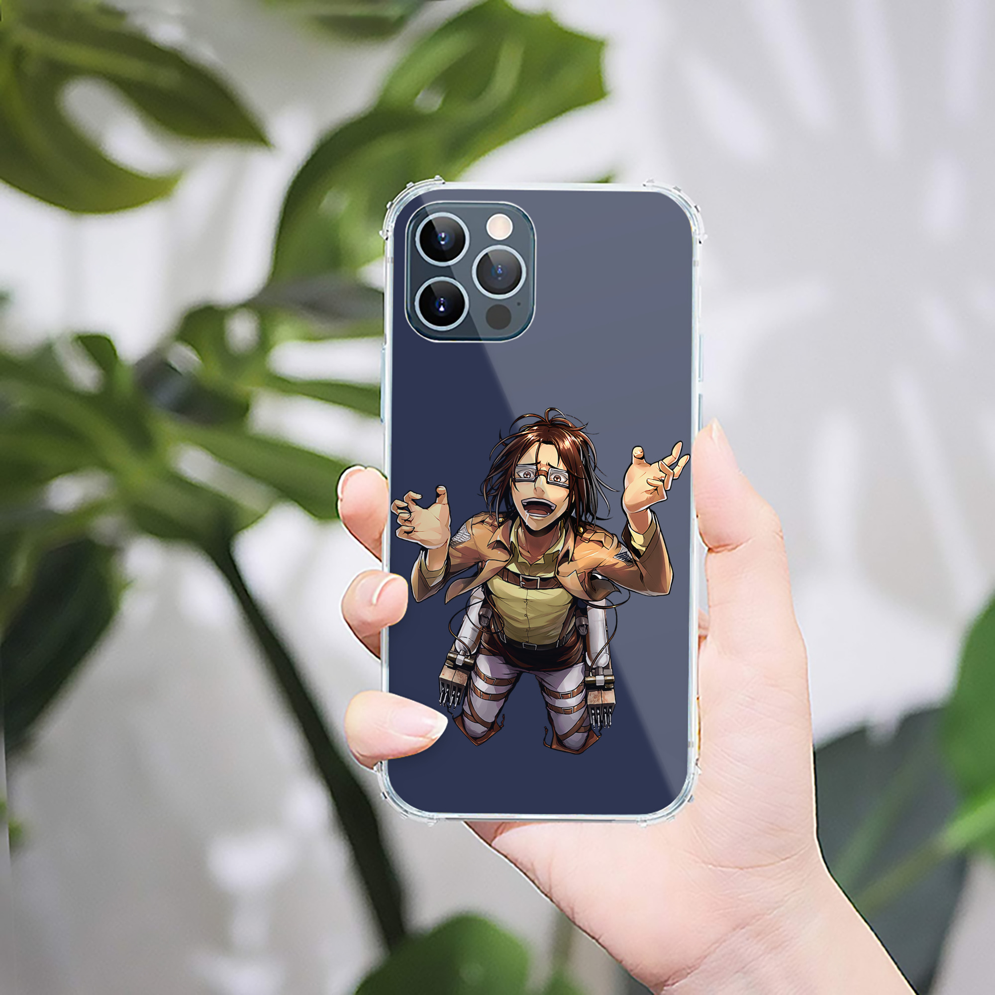 （画像用） 進撃の巨人 ハンジ·ゾエ Attack on Titan Hanji Zoe 【iPhone 12シリーズ対応】透明スマホケース（クリアソフトケース）